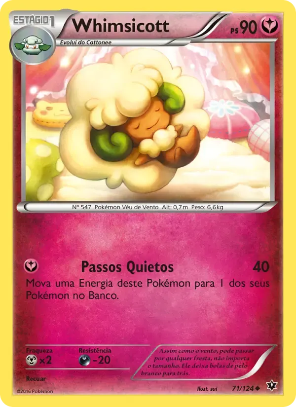 Whimsicott — Fusão de Destinos 71 Portuguese Pokémon card