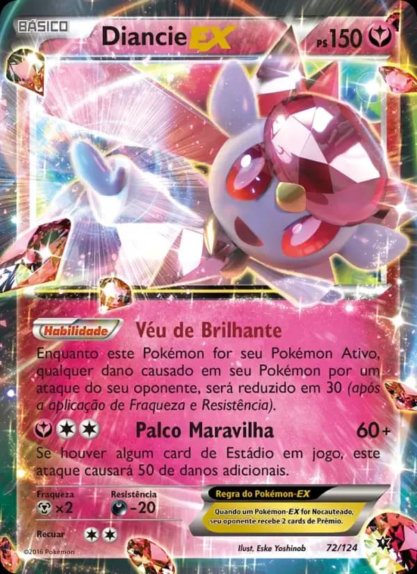 Diancie EX — Fusão de Destinos 72 Portuguese Pokémon card