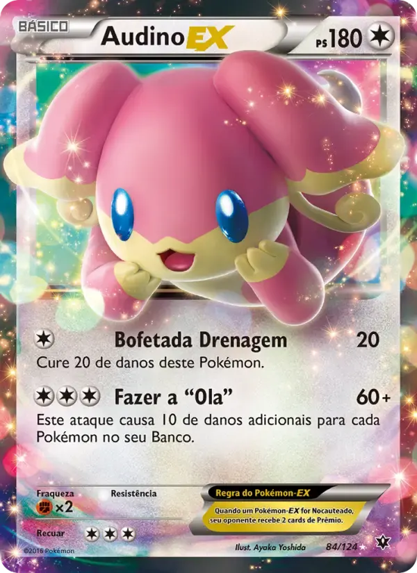 Audino EX — Fusão de Destinos 84 Portuguese Pokémon card