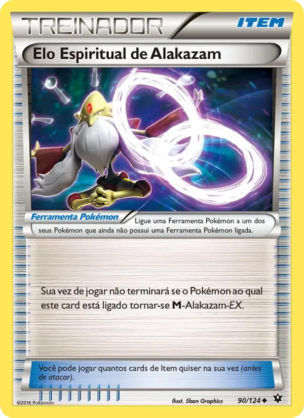 Elo Espiritual de Alakazam — Fusão de Destinos 90 Portuguese Pokémon card
