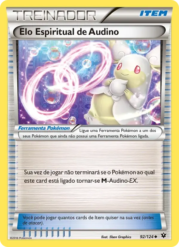 Elo Espiritual de Audino — Fusão de Destinos 92 Portuguese Pokémon card