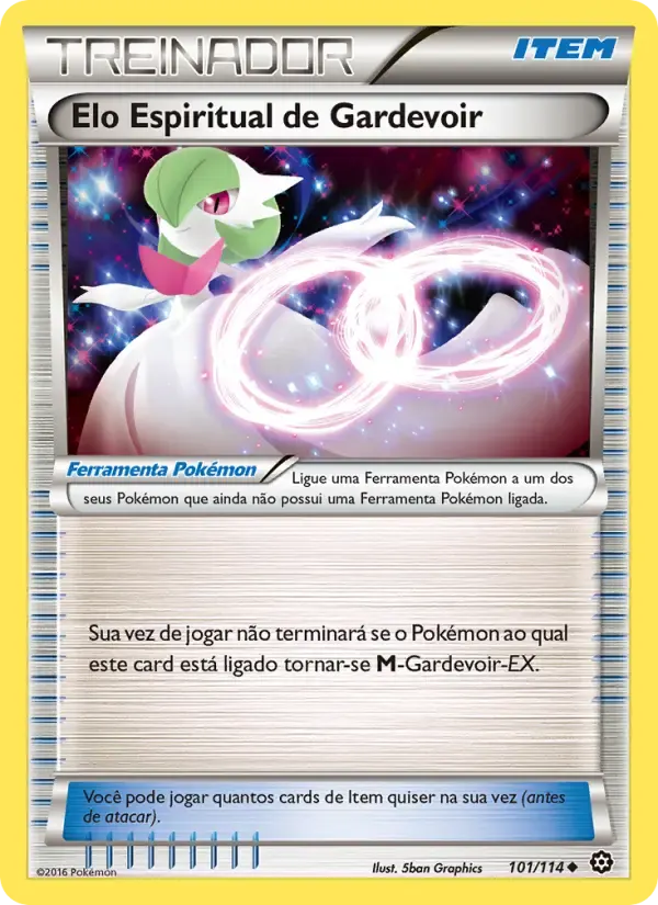 Elo Espiritual de Gardevoir — Cerco de Vapor 101 Portuguese Pokémon card