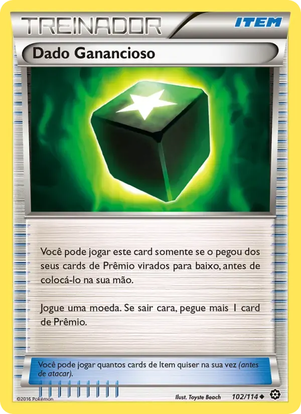 Dado Ganancioso — Cerco de Vapor 102 Portuguese Pokémon card