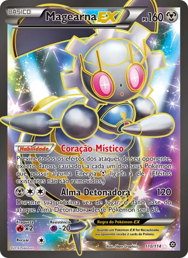 Magearna EX — Cerco de Vapor 110 Portuguese Pokémon card