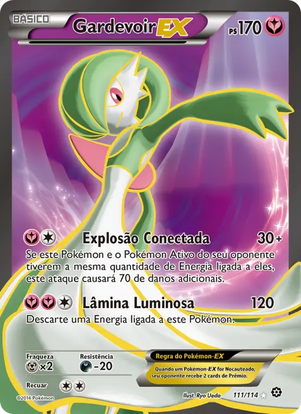 Gardevoir EX — Cerco de Vapor 111 Portuguese Pokémon card