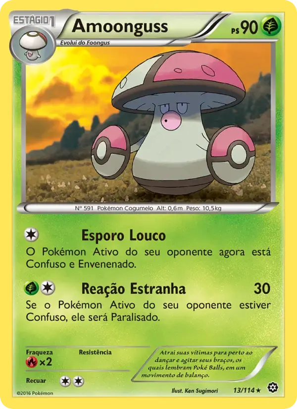 Amoonguss — Cerco de Vapor 13 Portuguese Pokémon card