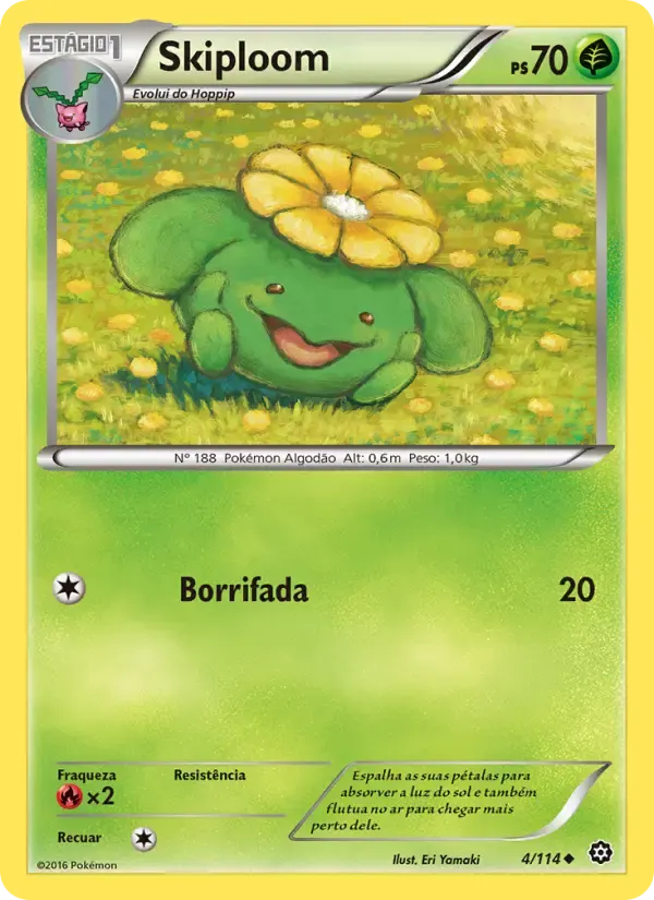 Skiploom — Cerco de Vapor 4 Portuguese Pokémon card