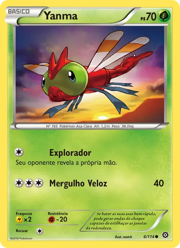 Yanma — Cerco de Vapor 6 Portuguese Pokémon card