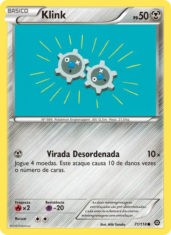 Klink — Cerco de Vapor 71 Portuguese Pokémon card