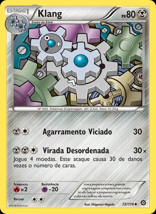 Klang — Cerco de Vapor 72 Portuguese Pokémon card