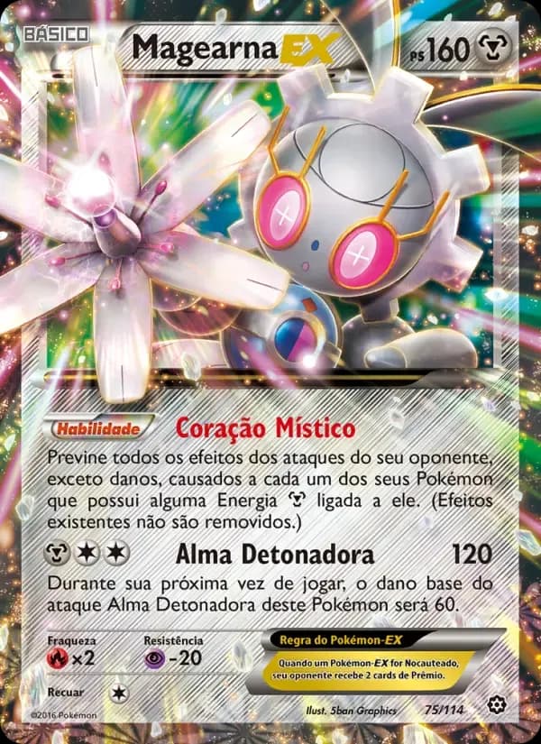 Magearna EX — Cerco de Vapor 75 Portuguese Pokémon card