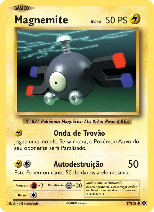 Magnemite — Evoluções 37 Portuguese Pokémon card