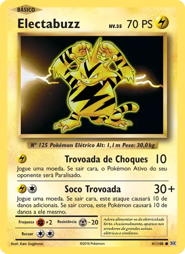 Electabuzz — Evoluções 41 Portuguese Pokémon card