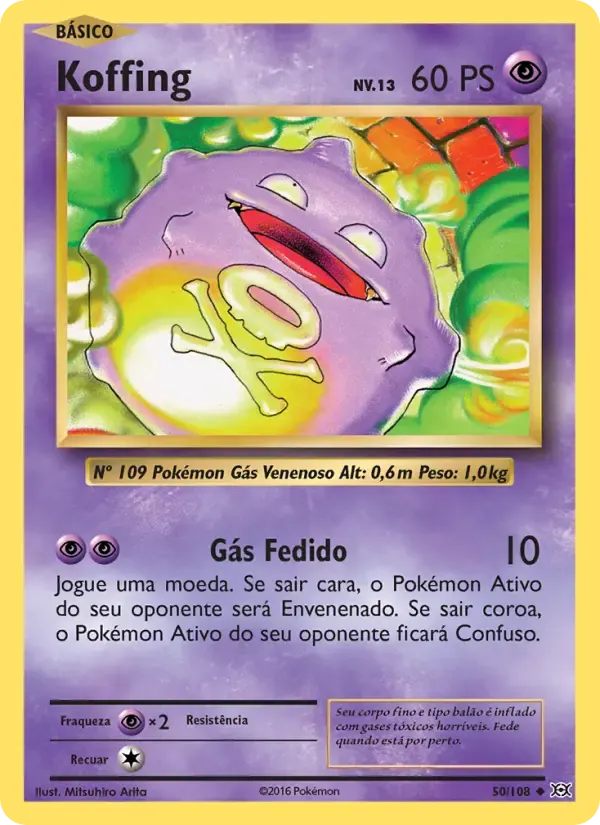 Koffing — Evoluções 50 Portuguese Pokémon card