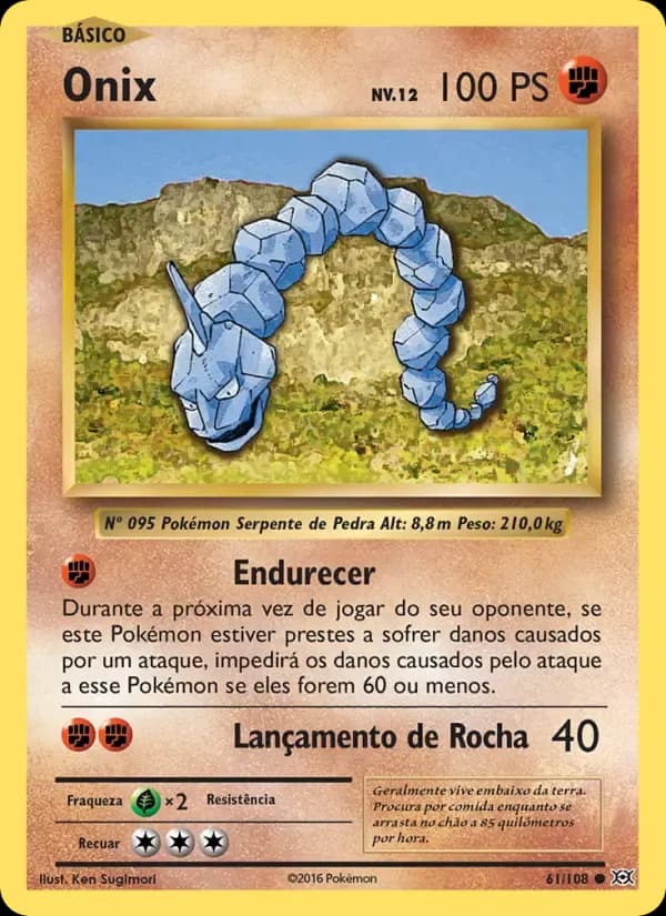 Onix — Evoluções 61 Portuguese Pokémon card