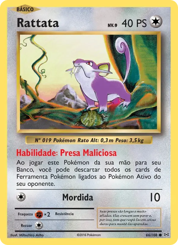 Rattata — Evoluções 66 Portuguese Pokémon card
