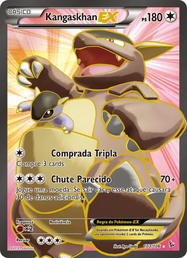 Kangaskhan EX — Flash de Fogo 103 Portuguese Pokémon card