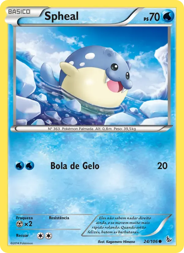 Spheal — Flash de Fogo 24 Portuguese Pokémon card
