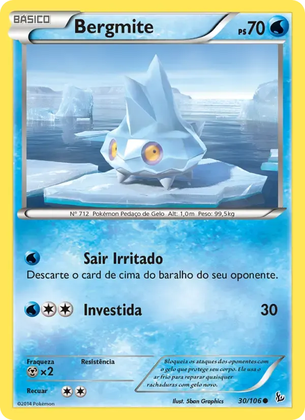 Bergmite — Flash de Fogo 30 Portuguese Pokémon card