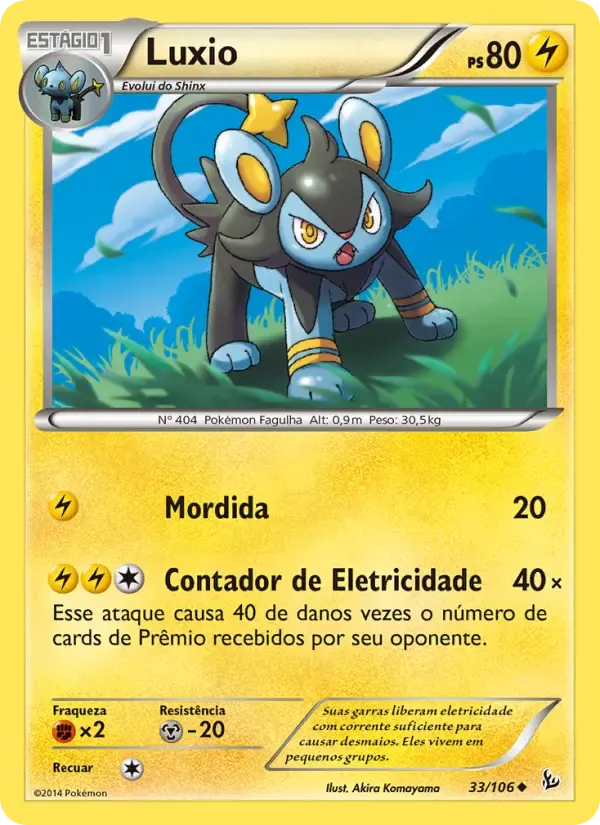 Luxio — Flash de Fogo 33 Portuguese Pokémon card