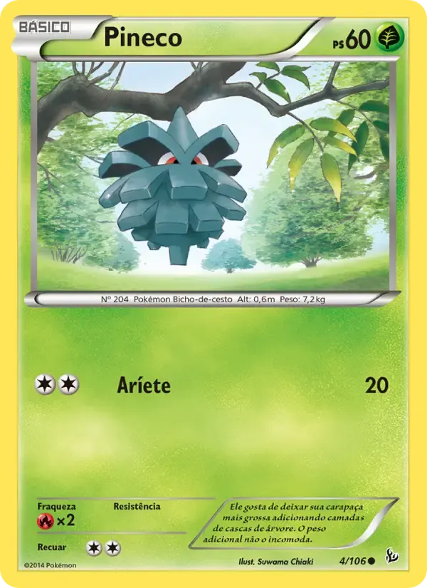 Pineco — Flash de Fogo 4 Portuguese Pokémon card