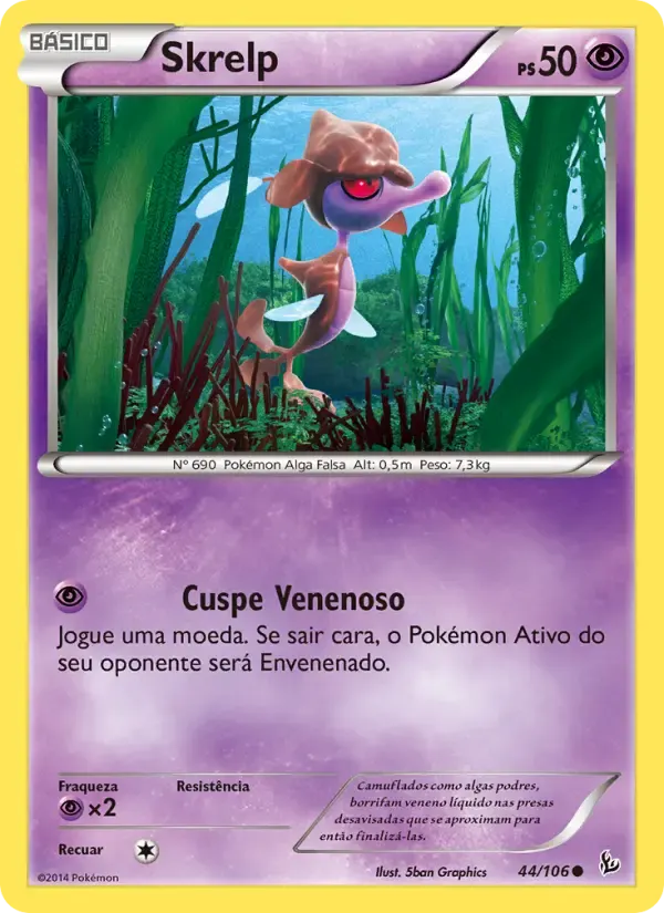 Skrelp — Flash de Fogo 44 Portuguese Pokémon card
