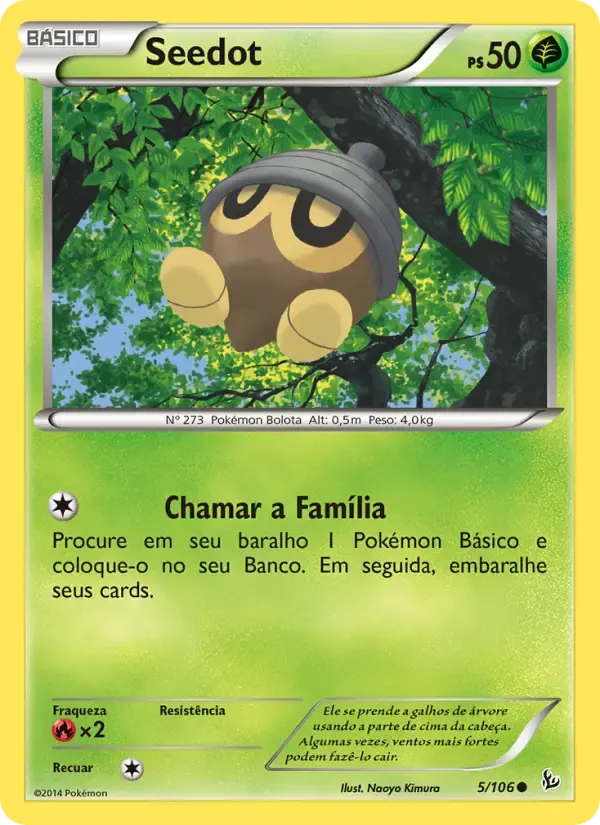 Seedot — Flash de Fogo 5 Portuguese Pokémon card