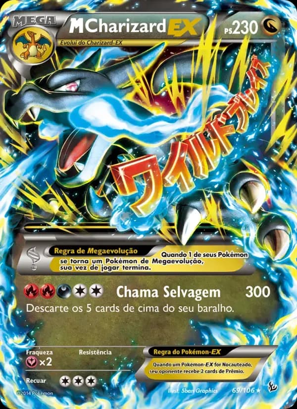 M-Charizard EX — Flash de Fogo 69 Portuguese Pokémon card