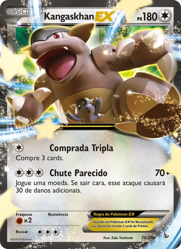 Kangaskhan EX — Flash de Fogo 78 Portuguese Pokémon card
