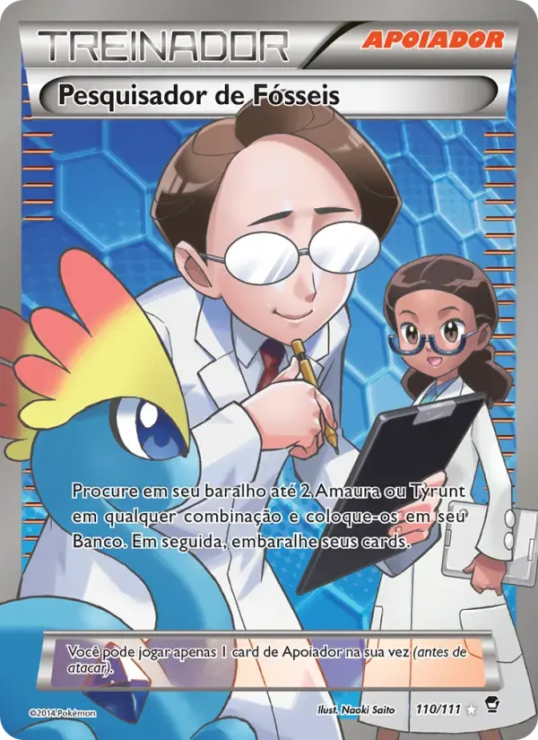 Pesquisador de Fósseis — Punhos Furiosos 110 Portuguese Pokémon card