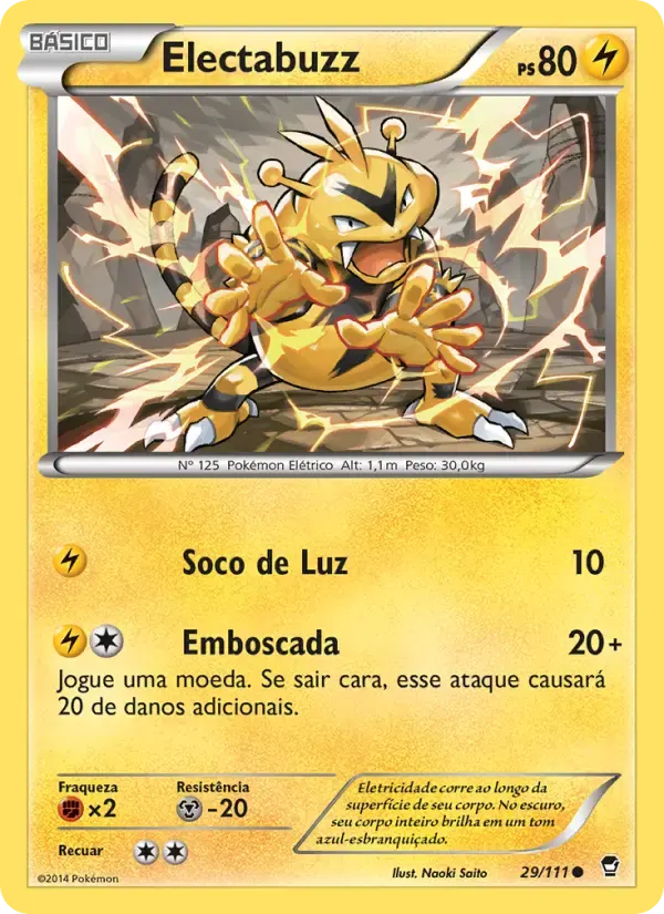 Electabuzz — Punhos Furiosos 29 Portuguese Pokémon card