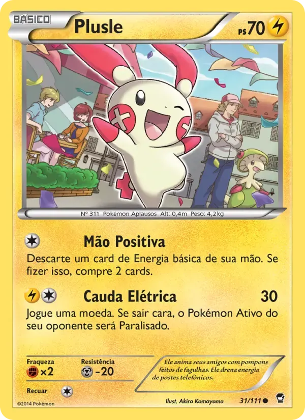 Plusle — Punhos Furiosos 31 Portuguese Pokémon card