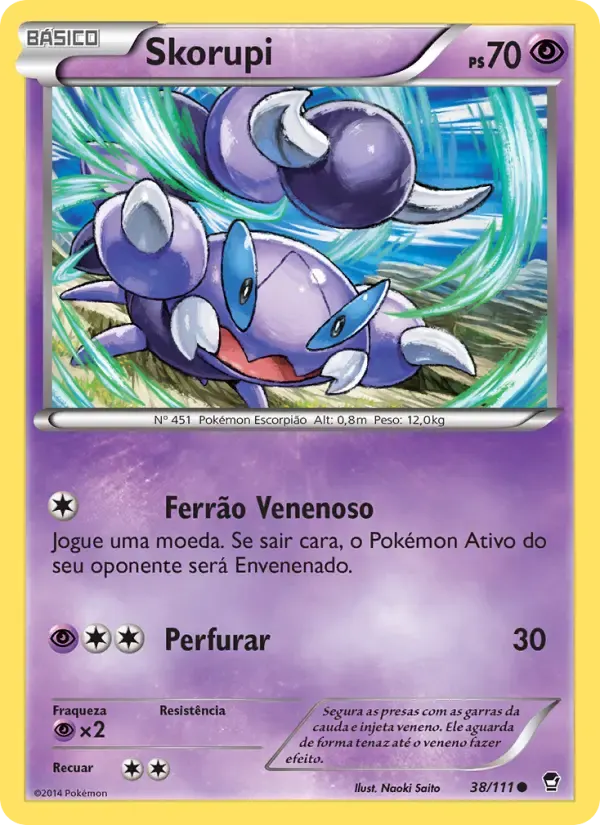 Skorupi — Punhos Furiosos 38 Portuguese Pokémon card