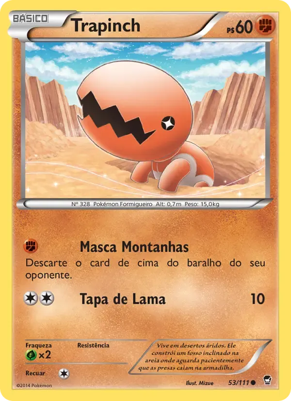 Trapinch — Punhos Furiosos 53 Portuguese Pokémon card