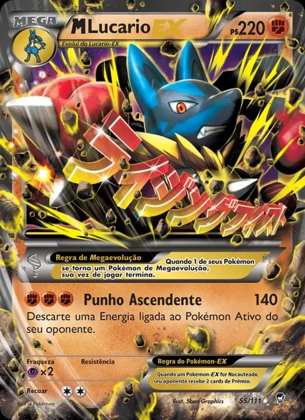 M-Lucario EX — Punhos Furiosos 55 Portuguese Pokémon card