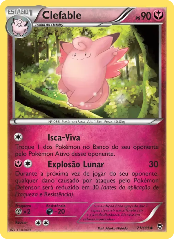 Clefable — Punhos Furiosos 71 Portuguese Pokémon card