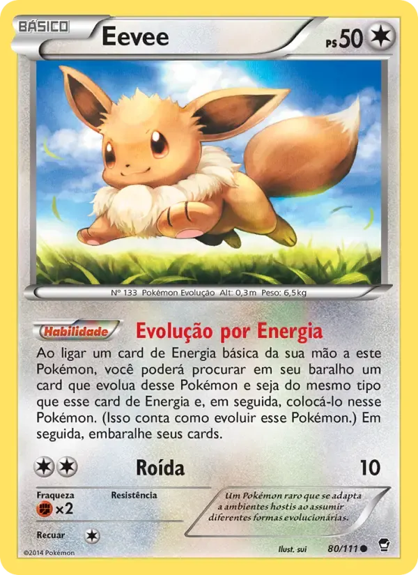 Eevee — Punhos Furiosos 80 Portuguese Pokémon card