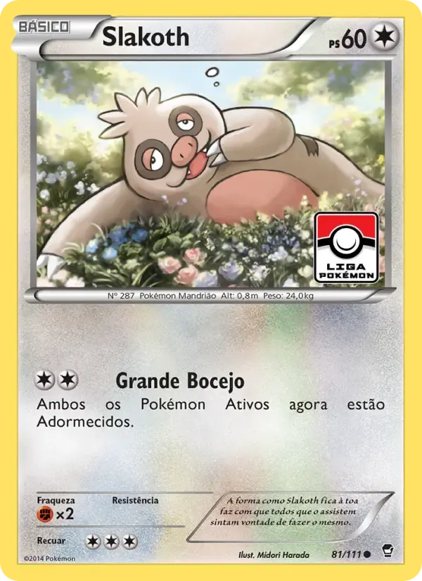 Slakoth — Punhos Furiosos 81 Portuguese Pokémon card
