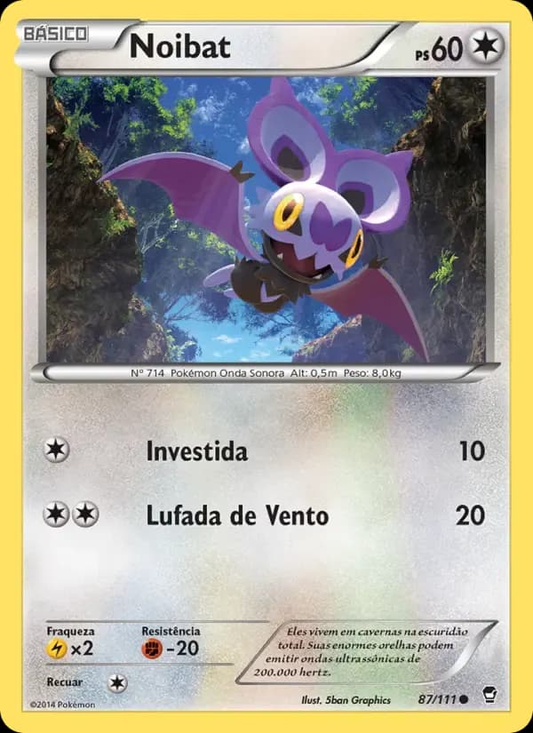 Noibat — Punhos Furiosos 87 Portuguese Pokémon card