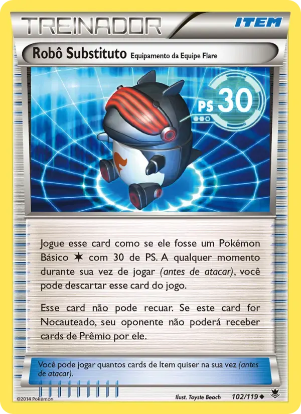 Robô Substituto – Equipamento da Equipe Flare — Força Fantasma 102 Portuguese Pokémon card