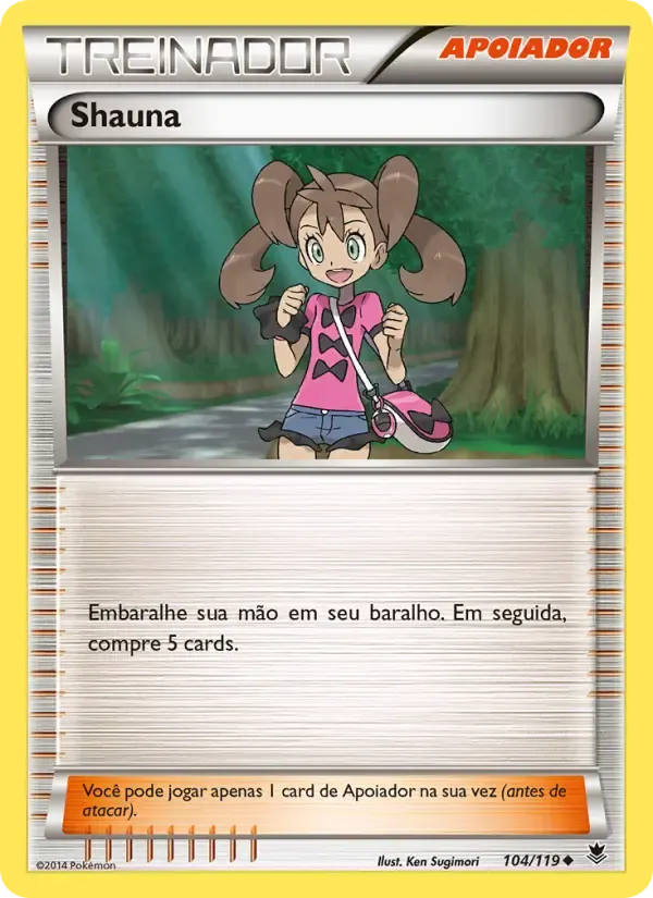 Shauna — Força Fantasma 104 Portuguese Pokémon card