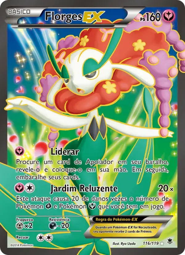 Florges EX — Força Fantasma 116 Portuguese Pokémon card