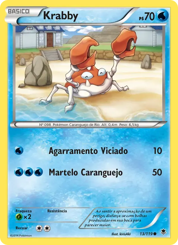 Krabby — Força Fantasma 13 Portuguese Pokémon card