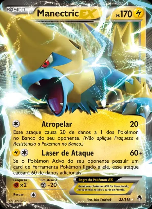 Manectric EX — Força Fantasma 23 Portuguese Pokémon card