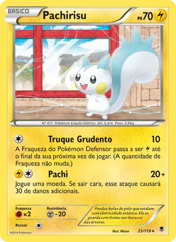 Pachirisu — Força Fantasma 25 Portuguese Pokémon card