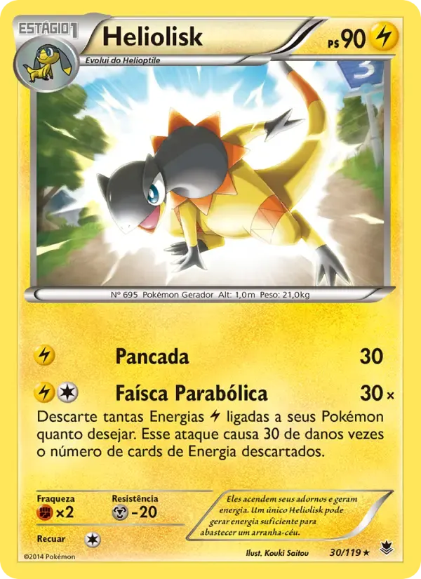 Heliolisk — Força Fantasma 30 Portuguese Pokémon card