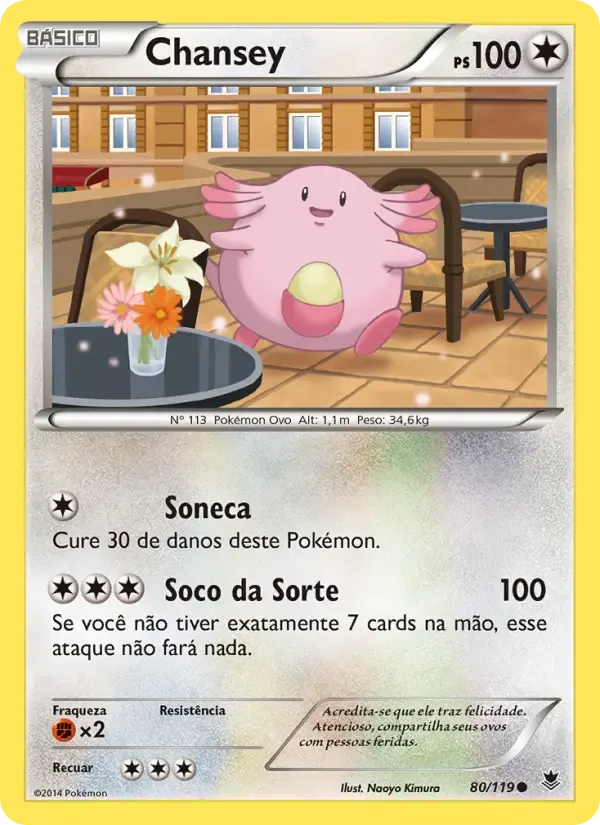 Chansey — Força Fantasma 80 Portuguese Pokémon card