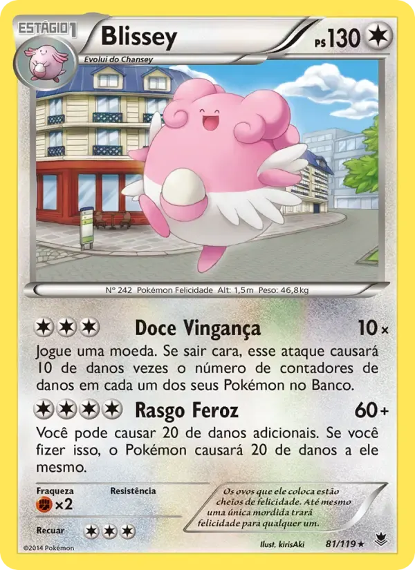 Blissey — Força Fantasma 81 Portuguese Pokémon card