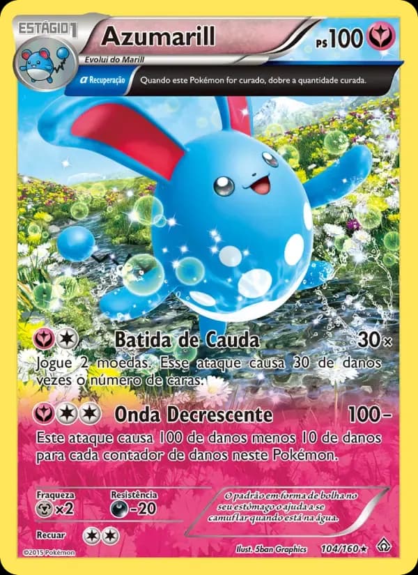 Azumarill — Conflito Primitivo 104 Portuguese Pokémon card
