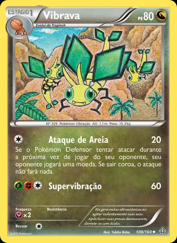 Vibrava — Conflito Primitivo 109 Portuguese Pokémon card